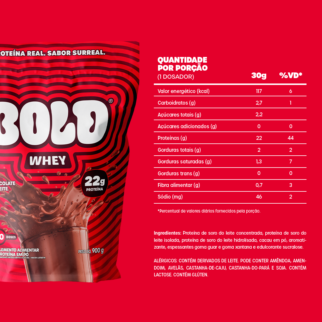 BOLD WHEY CHOCOLATE AO LEITE (900g)